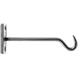 4 " Long Cast Iron壁フックセットシルバー| 4プラントハンガーオーナメントレトロ