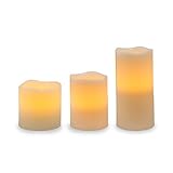 Darice電池式LED Pillar Candle Set Assortedサイズ、3ピース