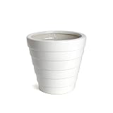 鉢 KANEYOSHI 陶器 10号 白 植木鉢 鉢カバー ホワイト L