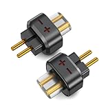 cooyin 3.5mm (リケーブル側) to HD650(イヤホン側) アダプター コネクター 金メッキプラグ 統合成形技術 音質劣化なし簡潔 精緻 線材テスト作業用 ミニタイプ SENNHEISER HD580 HD600 HD650 HD25 HD660S HD565 HD545に対応 透明