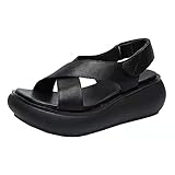 女性サンダルファッショナブルな新パターンシンプルなカラーブロックウェッジ厚底快適なオープントゥ通気性 サンダル 室内ばき レディース黒24.
