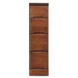 CtoC JAPAN select タンス チェスト ブラウン 4段 幅22.5cm×奥行40cm×高さ84.5cm 日本製