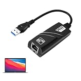LeTradeJP 有線LANアダプター USB LAN変換アダプター イーサネットアダプタ 有線LAN USB 3.0 To RJ45 有線LAN変換アダプター 高速有線100/10Mbps超高速 Switch Windows/Mac OS/Linus等対応 黒