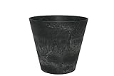 アートストーン　ラウンド　３２cm　ブラック　／底面給水型植木鉢（底栓付）