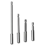 六角軸 延長ビット 4本セット 60mm/75mm/100mm/150mm 1/4インチ 6.35mm 拡張ドライバー 六角シャンク磁気ドリル ソケット拡張ドライバー