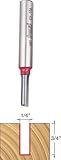 Freud 05-136 1/4-Inch Diameter by 3/4-Inch Single Flute Straight Router Bit with 3/8-Inch Shank by F