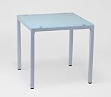 10mm厚　ガラスダイニングテーブル 75X75cm ホワイト（白）　2人用