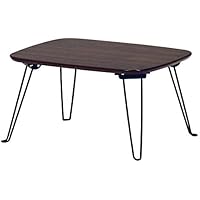 不二貿易 折りたたみ ローテーブル 幅40cm ブラウン 92244