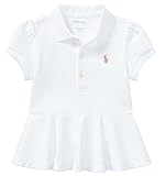 POLO RALPH LAUREN (ポロラルフローレン) コットンメッシュポロシャツ ベビー 女の子 ホワイト 85cm (18ヶ月) [並行輸入品]
