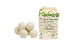 iSheep EcoFriendly Hypoallergenic Premium Reusable Natural Fabric Softener Wool Dryer Balls XXL Set 