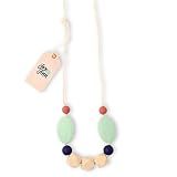 Fox and Finn 'Madison' Silicone Teething Necklace for Babies | Safety Knotted Silk Rope | Does Not P