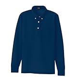 AITOZ 【レディース】ボタンダウン長袖ポロシャツ≪T/C鹿の子/消臭機能≫ #AZ-7616 ネイビー 9号