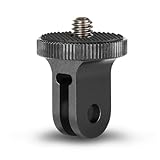 JINGCHEN アルミ製 変換アダプター 三脚マウント 1/4 変換アダプター トライポッドアダプター GoPro用(GP規格)➔ カメラネジ(1/4ネジ 規格)に変換 アクションカメラ アクセサリー (ブラック)