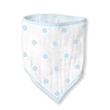 スワドルデザインズ バンダナビブ モスリン フレンチドット パステルブルー 1枚セット SDM-541PB 【日本正規品】