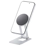 エレコム スマホスタンド 薄型 MagSafe対応 コンパクト メタルプレート付属 シルバー P-DSMAL01NSV