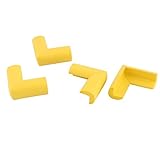 uxcell コーナークッション　コーナーガード　コーナーパッド　コーナーカバー 保護 バンパー クッション 家庭用品 家具 キャビネット　プロテクション　クッション イエロー 4 個入れ