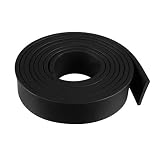 uxcell ゴム製シールストリップ 幅15mm 厚さ2mm 長さ1 M ソリッド長方形 ブラック