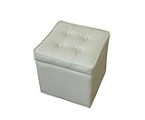 CORO　収納スツール 一人用 オットマン アイボリー　HSW-16IV