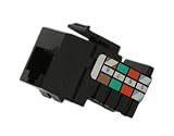 Leviton 41108-RE8 Voice Grade QuickPort Connector, Black by Leviton
