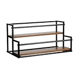 コーヒーシロップラックオーガナイザー 2段式 調味料ラック スパイスラック 大容量 キッチンラック おしゃれ 省スペース 台所収納ラック 調味料オーガナイザー ワインラック バー用 コーヒーステーション 卓上用 (43x23x21.2cm(2層))