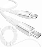 13カラー 4長さ PD急速 15W 60W 100W 100％シリコン 超高耐久 USB-A Type-C to Type-C【inklink Japan公式】充電ケーブル iPhone 充電コード USB-C 機器対応 急速充電 PC/パソコン/ノートパソコン/iPhone/iPad/Android (Type-C to Type-C PD60W, ホワイト, 2m)