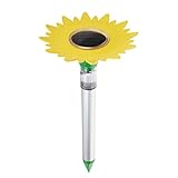 Moobom　ネズミ駆除機　動物撃退器　野良動物対策器 超音波やLEDライト 簡単設置 防水 庭園を保護 ひまわり形　可愛い向日葵