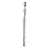 Amana Tool 46375 Solid Carbide Double Flute Up-Cut Ball Nose Spiral 1/8 Dia x 1/2 Cut Height x 1/8 S