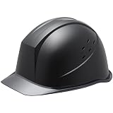 [ミドリ安全] ヘルメット 作業用 PC製 通気孔付 クリアバイザー レインガード SC-11 P CL V RA KP ブラック/スモーク