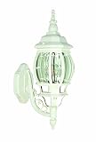 Woodbridge Lighting 61001-WHP Basic 1-Light Outdoor Wall Sconce, Powder Coat White [並行輸入品]