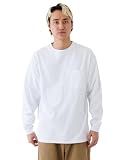 [グッドウェア] 長袖 ポケット Tシャツ ロンT ビッグ ヘビーウェイト 7.6オンス USAコットン メンズ 厚手 無地 L ホワイト