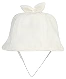 GEMVIE 可愛い ベビーハット サファリハット 女の子 あご紐 花プリント 子供帽子 耳付き キャップ 日焼け止め プレゼント 入園 通学 ピクニック ベージュ