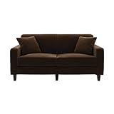 ソファー 幅160cm【LeJOY スタンダードタイプ】 モカブラウン 脚：円錐/ダークブラウン 【リジョイ】：20色から選べる！カバーリングソファ 生活用品 インテリア 雑貨 インテリア 家具 ソファ 二人掛けソファ 布地 ファブリック 