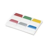無印良品 インデックス付箋 厚手フィルムタイプ ２５×２５ ・５色・６本入・各１０枚 83366759