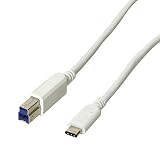 Digio2 USB3.1 Type-Cケーブル Gen.2 Type-C to USB3.1[B] 0.5m ホワイト ZUH-CB3205W