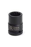 Sunex Tools SU424MZT 3/4 Inch Drive 24mm 12 Point Thin Wall Impact Socket
