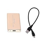 P Prettyia 高性能　安定性　USB 3.1タイプC→mSATA SSDエンクロージャーモバイルハードディスク　全2色 - ゴールド