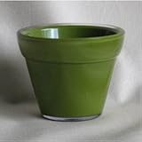 【4個入】イタリア製樹脂ポット(植木鉢/プランター) ジェリー φ8cm/穴無し ダークグリーン(緑) 〔ガーデニング用品/園芸〕