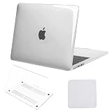 2026 M5対応 MacBook Air 13.6インチ ケース [M4/M3/M2] A3240 A3113 A2681 カバー 薄型 放熱穴 落下防止、耐傷 全面保護（ディスプレイ用研磨布 付き）, クリア-クリスタル
