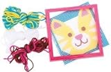 Bulk Buy: Colorbok Cat Learn To Sew Needlepoint Kit-6X6 Pink Frame (3-Pack) [並行輸入品]