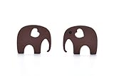 Woombie Chewlery Teether Toy Elephant Brown [並行輸入品]