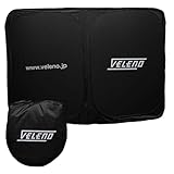 VELENO アルファード ヴェルファイア 30系 40系 専用 特大 サンシェード コンパクト ブラック 遮光 99.9% 黒 車内隠し 防犯 車中泊 目隠し 日除け UVカット 紫外線 折り畳み式 車内温度の上昇を防ぐ フロント ガラス用 アルヴェル 専用 (ブラック 黒)