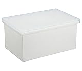 JEJ state ステーショナリーボックスM A4用紙・伝票収納ボックス クリアホワイト (1個組)