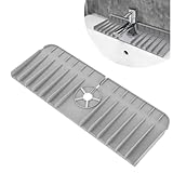 FALOFALO 水切りマット シリコン製 キッチン シンク 洗面台 蛇口 まわり すっきり 排水 マット (グレー)