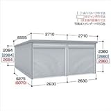 イナバ物置　ガレーディア　GRN-2662HL-2　豪雪地型　【2連棟タイプ】　【シャッター車庫　ガレージ】 　シルキーホワイト（受注色）
