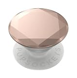 PopSockets Japan - ポップソケッツ ジャパン PopGrip Metallic Diamond Rose Gold ローズゴールド メタリック ダイヤモンドカット ポップグリップ スマホグリップ&スタンド