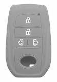 シエンタ キーカバー 4ボタン トヨタ専用設計 スマートキーケース新型 キーケース ノア 90系 新型ヴォクシー VOXY NOAH 90系 トヨタ 車用 (グレー)
