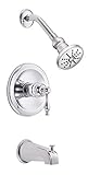 Danze D503155T Sheridan Single Handle Tub and Shower Trim Kit with Conservation Flow Showerhead, Chr