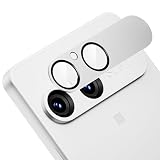 Podick レンズカバー Sony Xperia 10 VII用 カメラフィルム 9H強化ガラス アルミ合金 エクスペリア10 VII カメラ保護 高透過率 黒縁取り 露出オーバー防止 キズ防止 耐衝撃 全面保護 指紋防止 飛散防止 気泡ゼロ ラウンドエッジ加工 Xperia 10 VII 対応 レンズプロテクター (シルバー, Xperia 10 VII用)