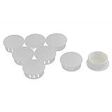 XDiscount　ホールプラグ　ロック穴プラグ　プラスチック　ホワイト　プラスチック製　8pcs