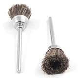 uxcell カップブラシ研磨ツール ブラウン ソフトナイロンブラシ 金属 研磨工具 5本入り